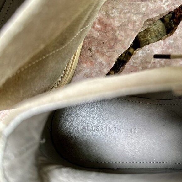 ALLSAINTS LEON SUEDE CREEPERS CREPE SOLE MID BOOTS SZ 40 - 8 US $300 - Picture 4 of 7